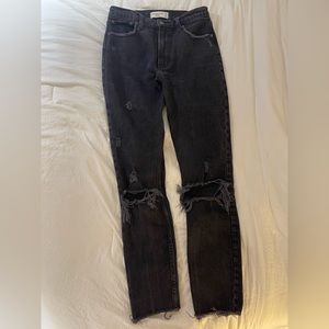 Abercrombie and Fitch black skinny high rise jeans size 25/0 L